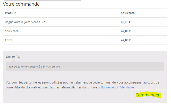 exemple validation finale panier