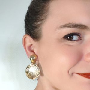 BO Francine Bramli clip métal doré petit modèle