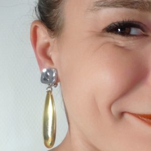 BO Francine Bramli clip métal doré miroir incolore