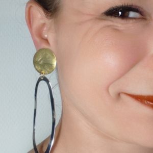 BO Francine Bramli clip métal argenté et doré