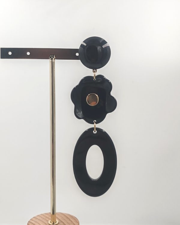 BO Francine Bramli clip fleur noire longue