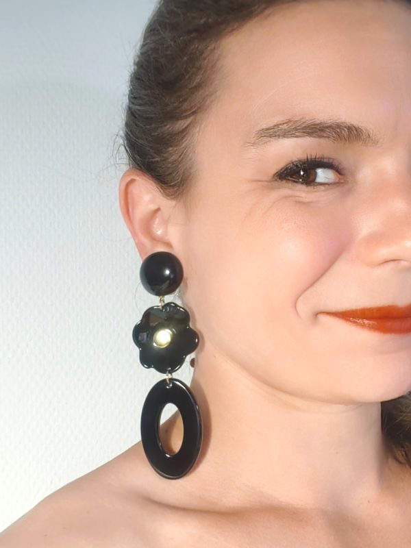 BO Francine Bramli clip fleur noire