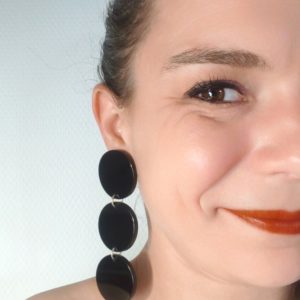 BO Francine Bramli clip pastilles noires