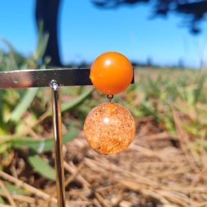 BO Francine Bramli clip perles orange