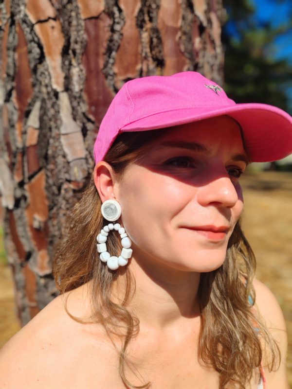 BO Francine Bramli clip créole perles blanches givré