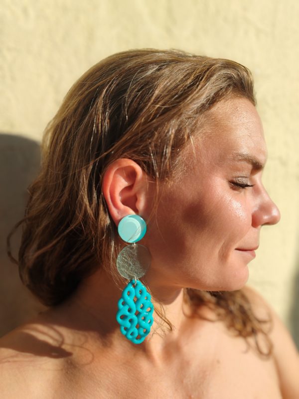 BO Francine Bramlli clip turquoise filigrane camaïeu