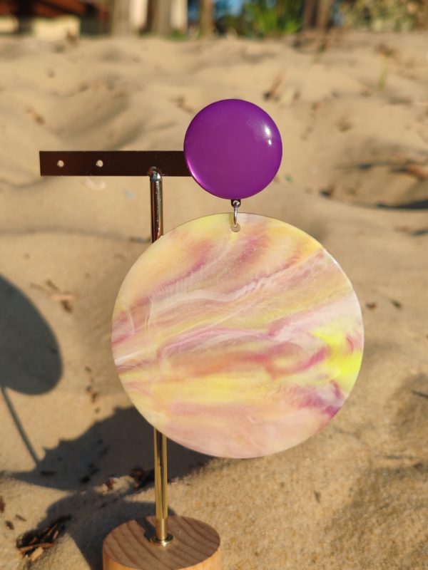 BO Francine Bramli clip disque jaune et violet