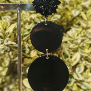 BO Clip Francine Bramli ronds noirs et strass